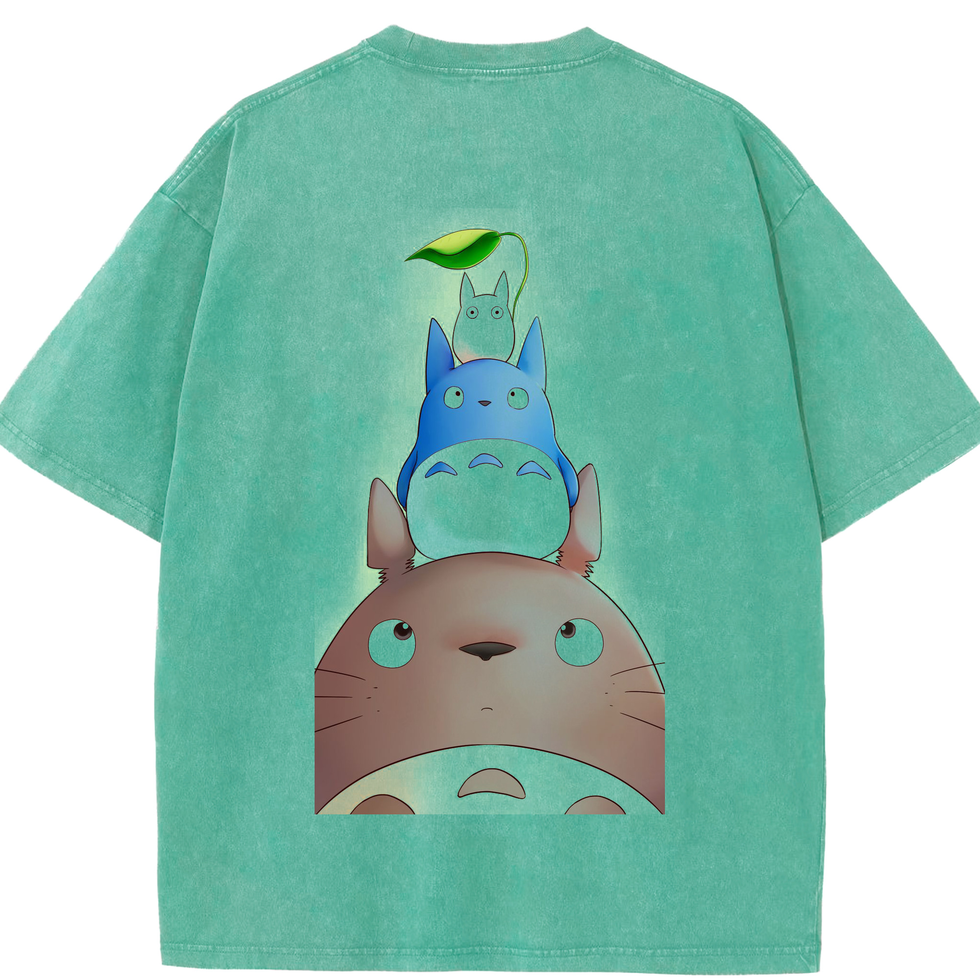 （画像用） となりのトトロ 草壁メイ 草壁サツキ My Neighbor Totoro Satsuki Kusakabe Mei Kusakabe 綿100% ヴィンテージ風 半袖Tシャツ（背面プリント）